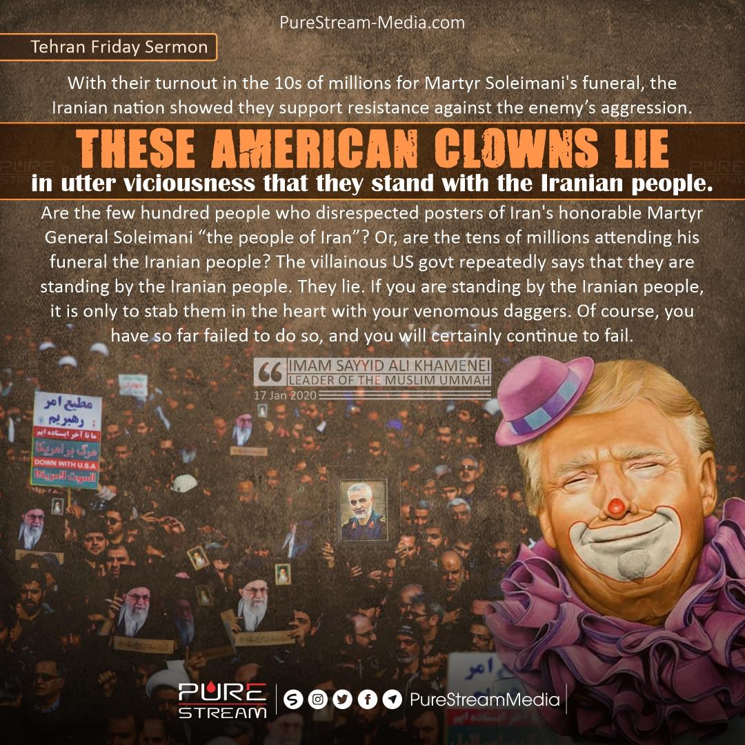 Lies of American Clowns about Iranian People