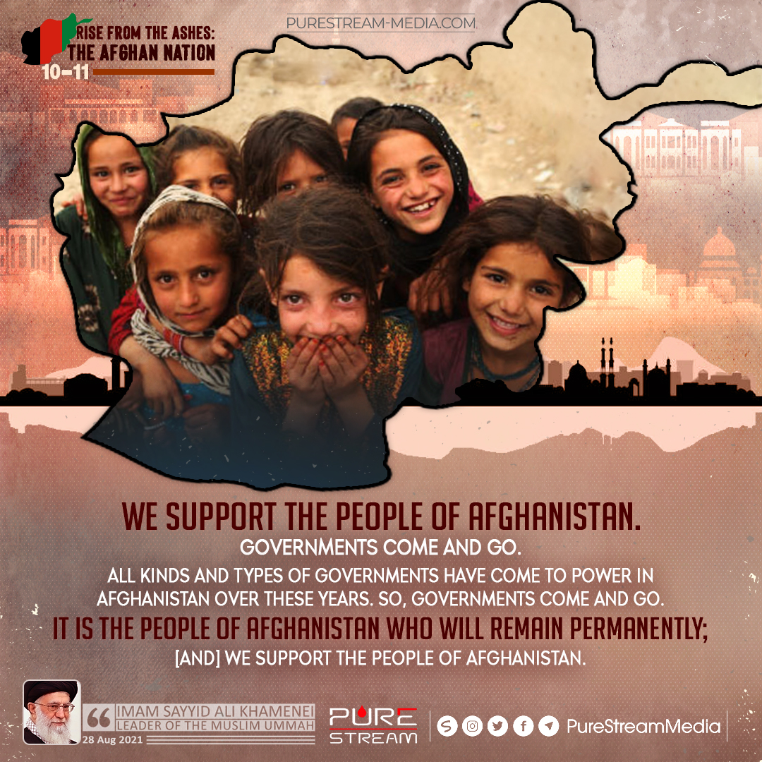 We support the people of Afghanistan…