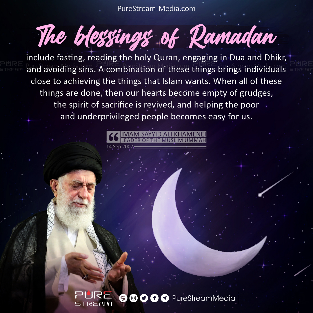 The blessings of Ramadan include fasting…
