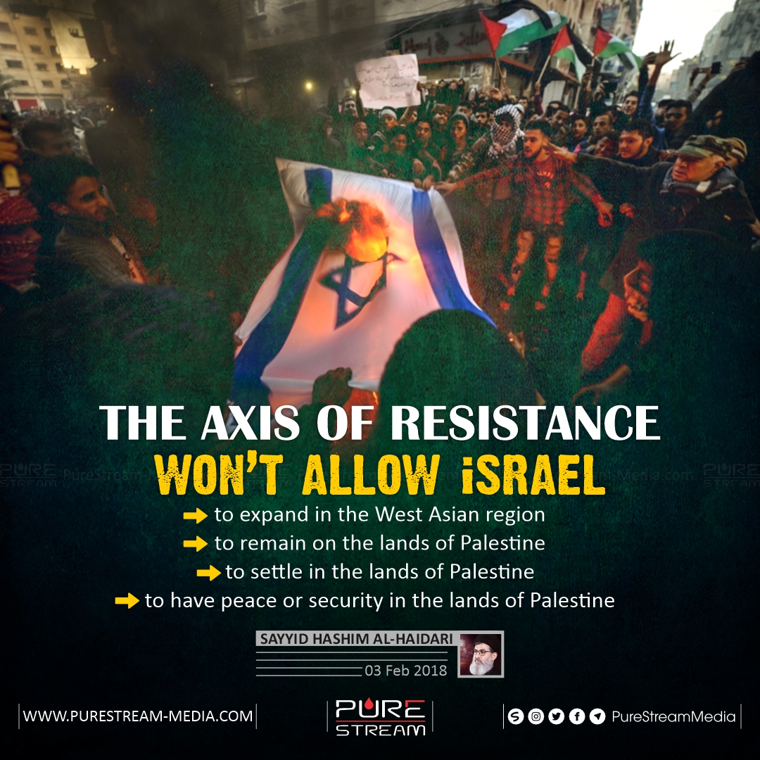 The axis of resistance won’t allow israel to…