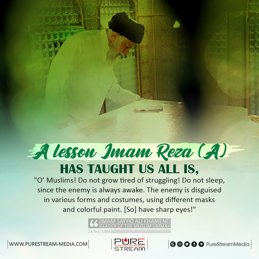A lesson Imam Reza (A) has taught us…