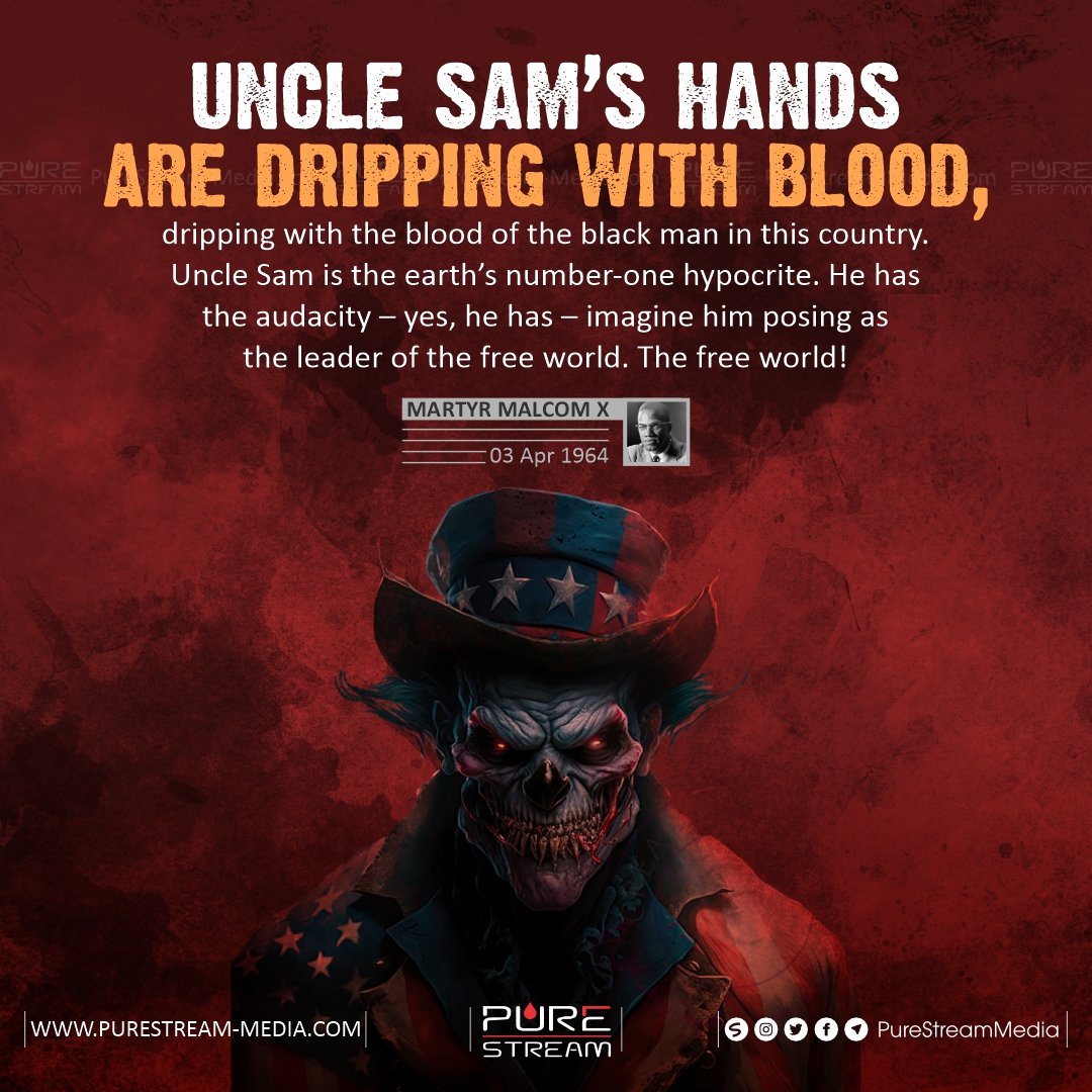 Uncle Sam’s hands are dripping with blood…
