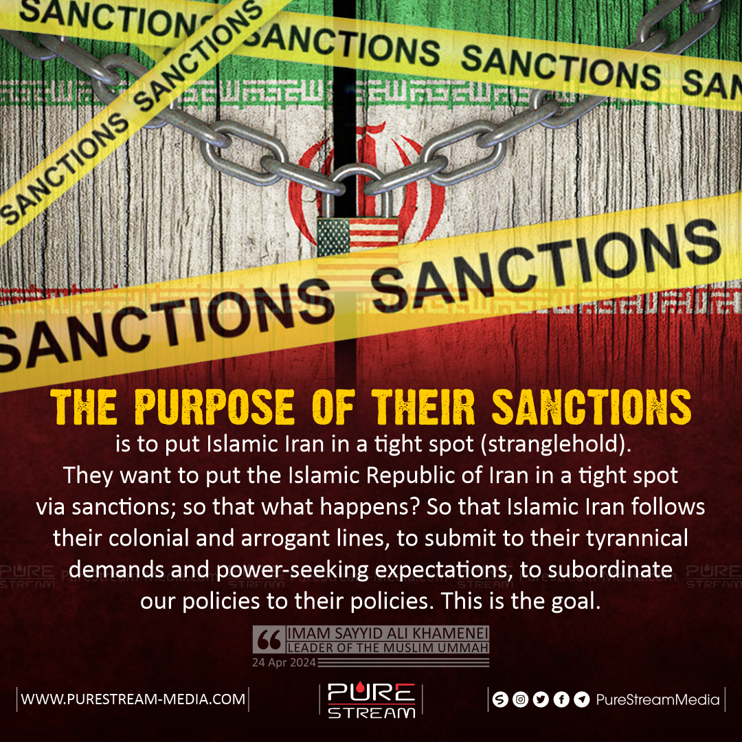 The purpose of their sanctions…