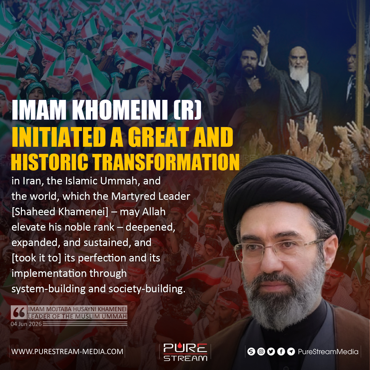 Imam Khomeini (R) initiated a great and historic…